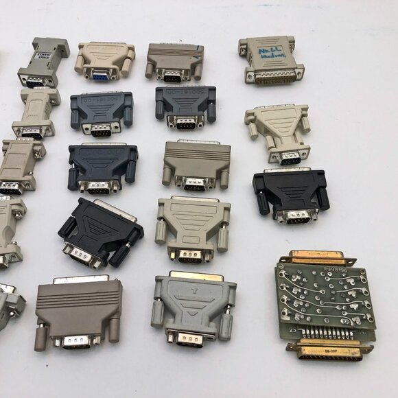 Lot of 34 Vintage Computer Gender Changer Adapters & Parts - Picture 5 of 6
